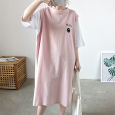 孕婦短袖哺乳連身裙