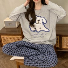 2'nd Pink 女款俏皮可愛圖案休閒睡衣上下套裝