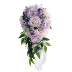 Minsung Company假花長婚禮拍攝花束花束, 混合顏色