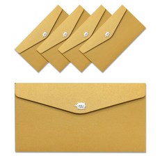 Cherish 3D長壽龜感謝信封, 淺金色 + 銀色, 5個