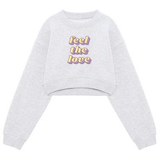 이지스튜디오 여성용 필더러브 크롭 소프트 맨투맨