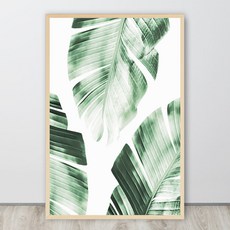 Mabell in Home 木製原木畫框海報組 Drawing Leaves A, 米色