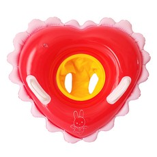 心形座式造型泳圈, 粉色蕾絲, 1個