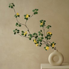 플라우스302 조화 플라워 롱 엔카이셔스 넝쿨, 노랑, 1개