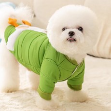 아티펫 강아지 고양이 거위 따뜻한 두다리 패딩, 그린, 1개