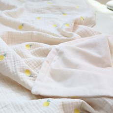 HWAMO BABY 優質紗布刺繡 veloa 嬰兒毯, 月光鬱金香