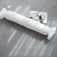 Casa Story簡易糖果靠枕套 含枕芯, 白色