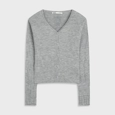 MIXXO 女款V領羅紋開襟衫