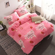 러블리 패턴 부드럽고 따뜻한 겨울 이불커버, 13