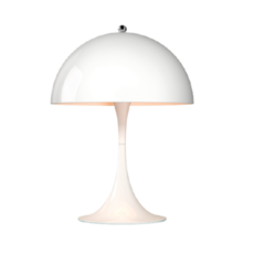 Forlight Louis 亮面 Panthella 迷你檯燈, 白色鋼