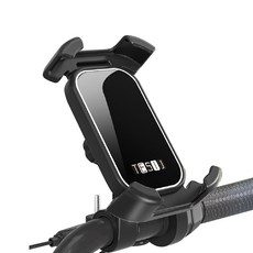 FANCY LIFE 推放式機車手機架 車把款, 黑色, A0071-02