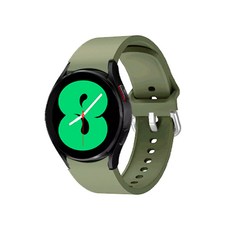 오버기어 갤럭시 워치 스트랩 실리콘 시계줄 20mm, ST 1 올리브 그린