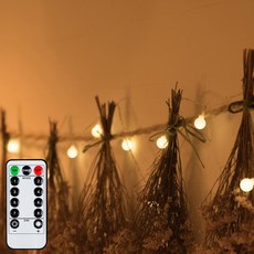 UrbanLED 圓形燈泡燈串 USB型 100燈 +遙控器, 暖白