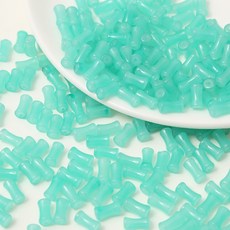 Allode 竹管珠 DIY 串珠 12 x 6 mm 50入, 02 土耳其綠, 2個