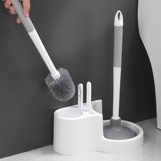 마이바스 일체형 변기솔 뚫어뻥 4종 세트, 화이트