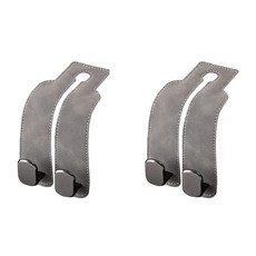 bebehome 絨感皮革紋車用掛鉤, 灰色, 2個