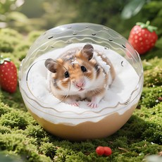 랜보어 햄스터 베리베리 모래통, 클리어, 1개