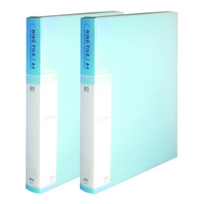 Hyeonpung 80 張彩色環資料夾索引 A4, 天藍色, 2個