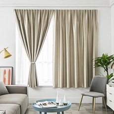 lovinglab 漫威魔鬼氈遮光防風窗簾, 米色