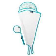 프랜대디 대나무 항균 아이스크림 아기목욕타올 + 핸드 타올 + 허리조절 벨트 세트, 민트 백조, 1세트