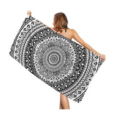 曼陀羅民族風運動沙灘巾 80 x 160 cm, 06, 1個