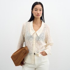 Oui mais non Sandro棉質蕾絲襯衫