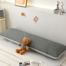 Allode 絎縫插畫長抱枕套, NO 07 深灰色