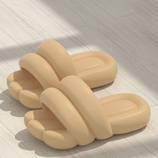 E-briyong 柔軟防層間噪音麻花室內拖鞋 High, 橘色, 1個