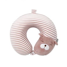 可愛動物動物條紋頸枕頸枕, 棕色