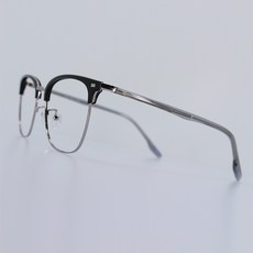 LOOKSTORE 透明方形眉框抗藍光半框眼鏡 16917