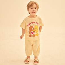 Care Bears 男童款Share Your Care半露臍7分慢跑上下套裝
