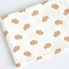 오가닉 부드러운 유기농 면 의류원단, 양면 다이마루 붕어빵, 1개