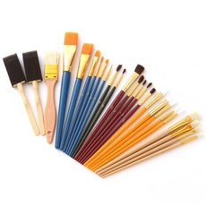 Belian美術水彩壓克力畫筆 25種組, S, 1套