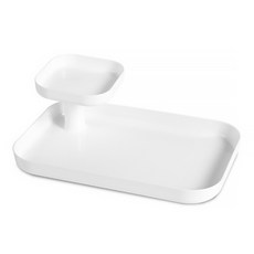 I Love Home 方形收納托盤, 白色, 1個