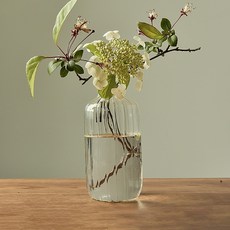 日式風格透明玻璃裝飾花瓶 B MW0129, 條紋