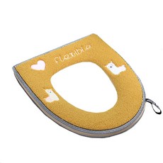 Dapandaing毛絨羊駝馬桶蓋 RD_943, 黃色的, 1個