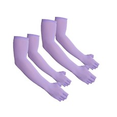 INCONTRO Xfit 素色彈性露指袖套, 紫色的