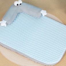 Wavy Days 寵物怪獸夏季涼墊坐墊, 1個, 藍色