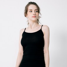 TERAWOOD 女款柔軟棉質彈性細肩帶背心 2件組