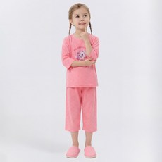 프리미에팜 아동용 캐치! 티니핑 7부 에어리 쿨터치 실내복 상하의 세트