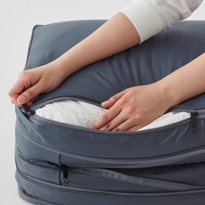 한샘 이불 압축지퍼 파우치 컴팩트 2단, 딥그레이, 1개