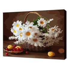 ECO SOLE 自助油畫 九節草花籃 DIY 靜物畫 40 x 50 cm, 26色, 1個