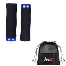 GUB Naya Style 自行車車把把手 2p + 獨家袋套組 CYYP-62-3PU, 藍色（手柄）, 1套