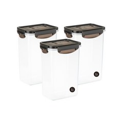 Nanu Dam 經典穀物雜糧密封桶 1.4L, 混色, 3個