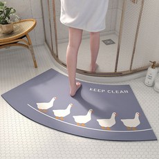 LZQ 半圓弧形珪藻土吸水止滑地墊, keepclean 鴨鴨, 1個
