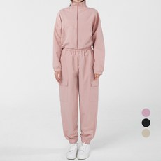 코튼클로젯 여성용 바스락 세미크롭 바람막이 + 카고 조거팬츠 세트