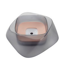 반려동물 누르는 급수대 25 x 25 x 8.9 cm, 분홍, 1개