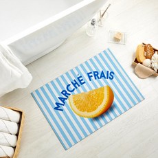 Modern House Fruity Summer 矽藻土腳踏墊 大檸檬, 天藍色