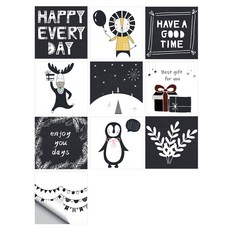 피삼십일 큐티 심플 타일 시트지 11 윈터 10p 세트, 혼합색상