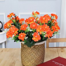 JOART 人造掃墓用花 索爾雛菊 12支, 橘色